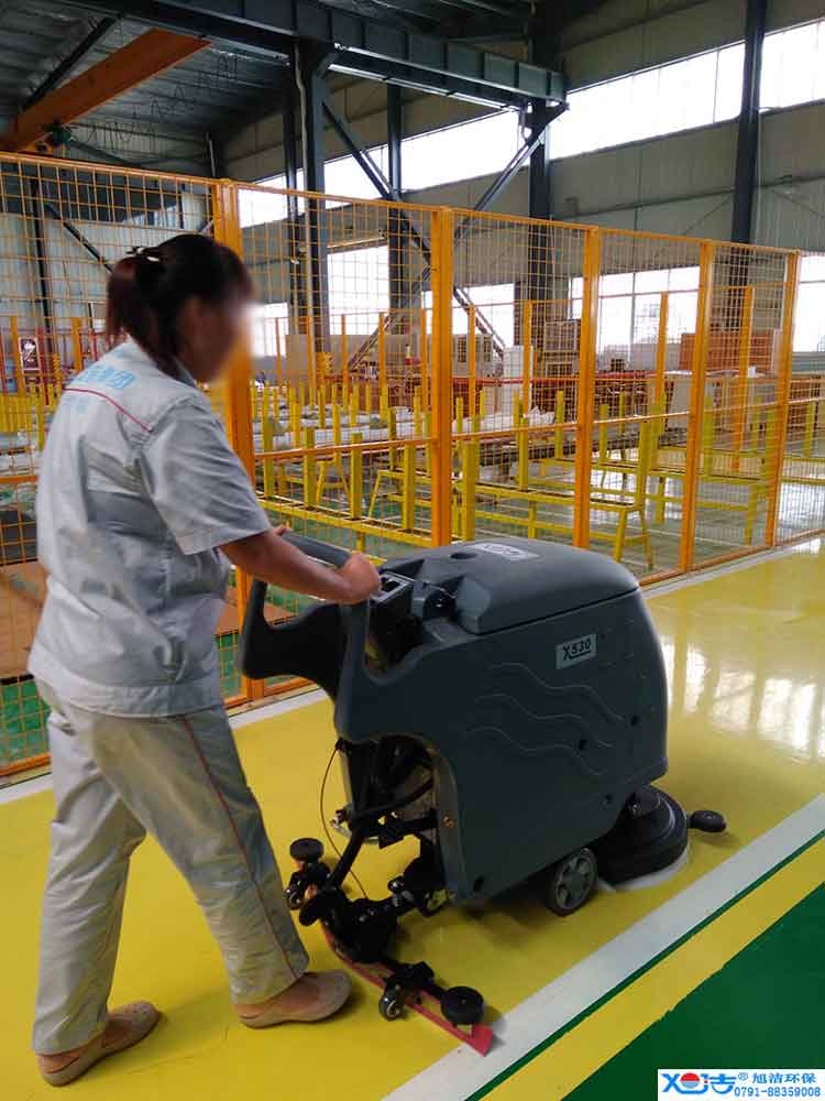 旭潔手推式多功能全自動(dòng)洗地機(jī)，工業(yè)廠房物流洗地機(jī)